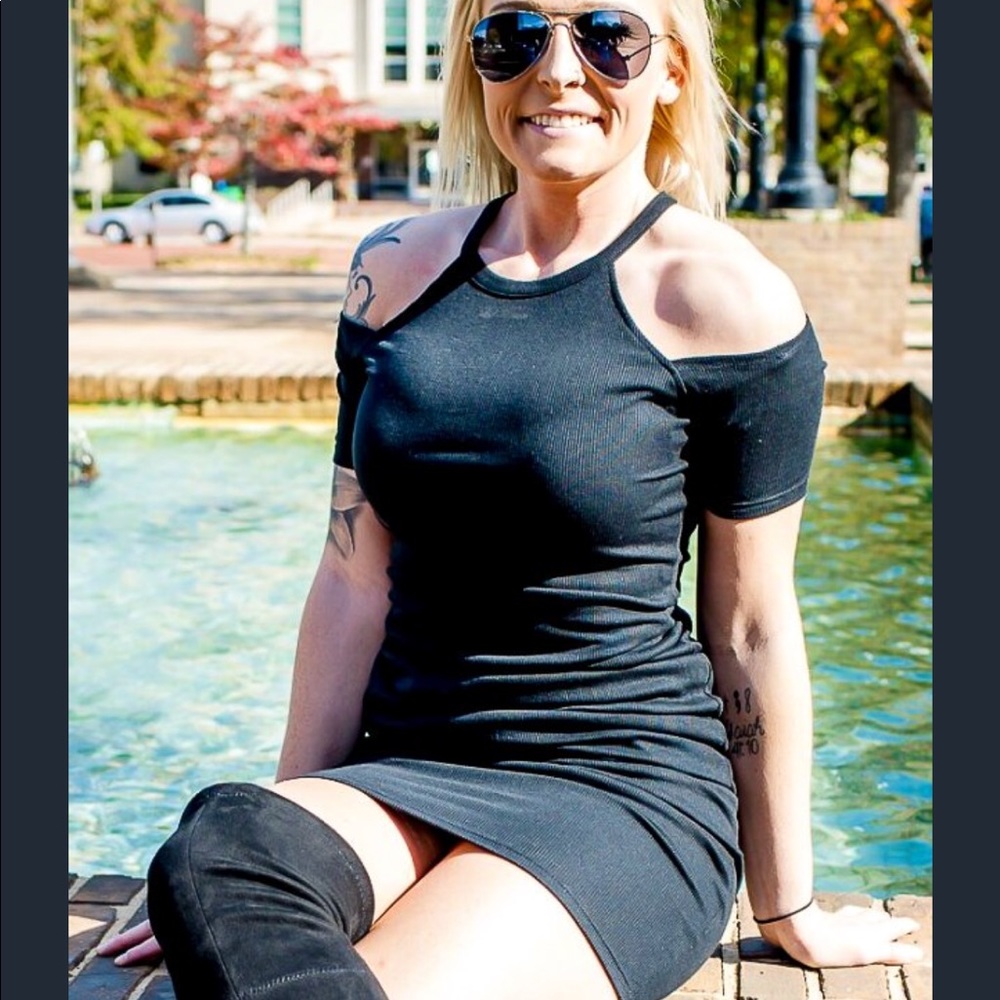 Black Midi Dress - Picture 2 of 3